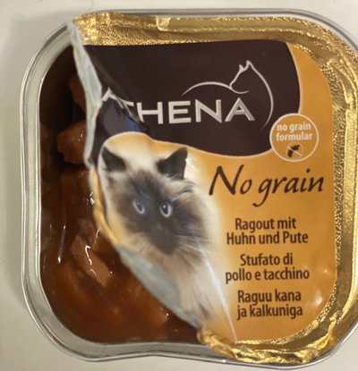 ATHENA per gatti Ragu' Pollo Tacchino  Senza Cereali gr 100 