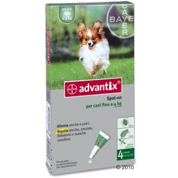 BAYER ADVANTIX SPOT-ON fino a 4 Kg