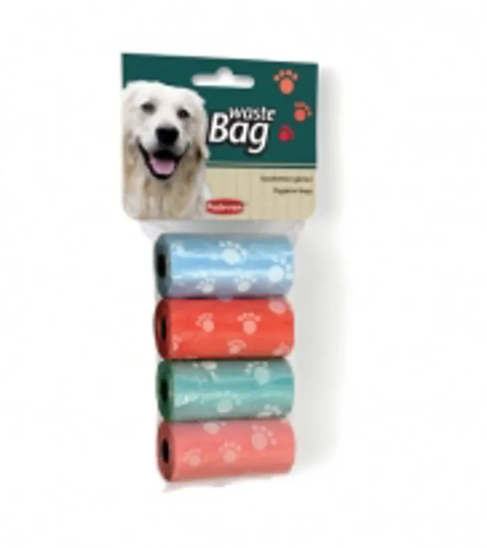 WASTE BAG SACCHETTI IGIENICI 4 rotoli da 20 sacchettini