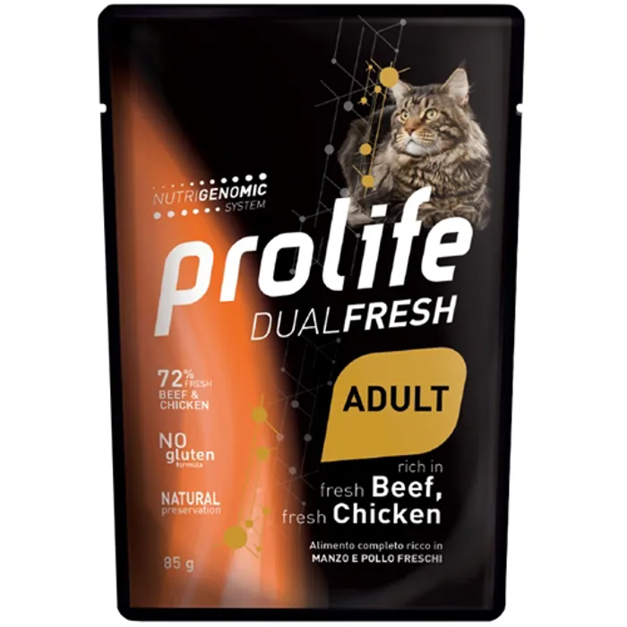 PROLIFE DUALFRESH Gatti Manzo Pollo Gr 85
