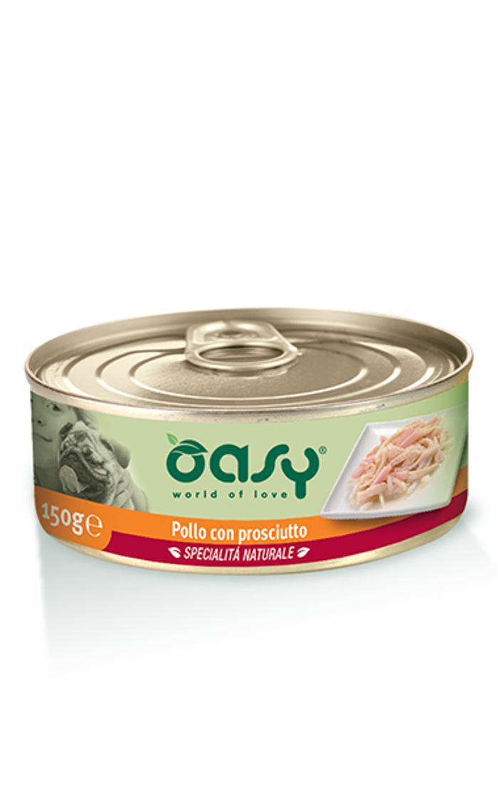 OASY Cane Umido Pollo Prosciutto gr 150