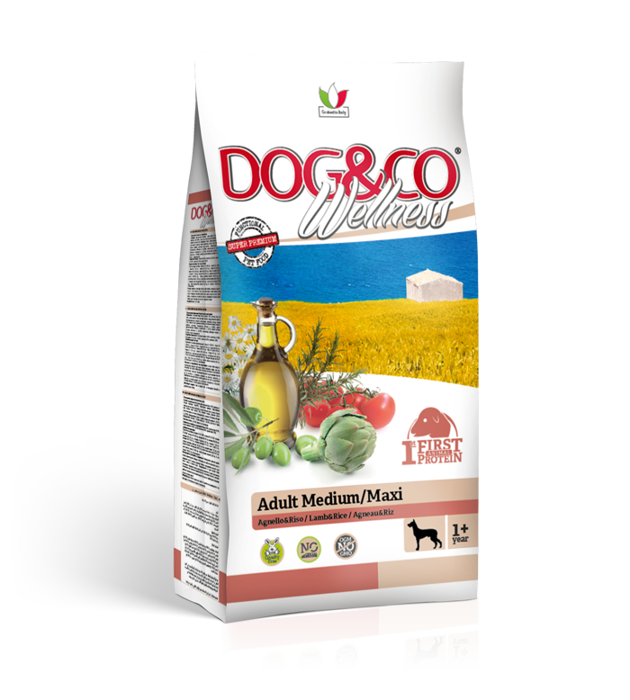 DOG&CO Wellness ADULT Medium Maxi Agnello e Riso Kg 3