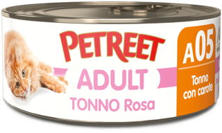 PETREET NATURA TONNO ROSA con Carote gr 70