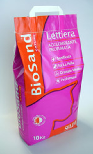 LETTIERA BIOSAND AGGLOMERANTE PROFUMATA Kg 10 (rosa)