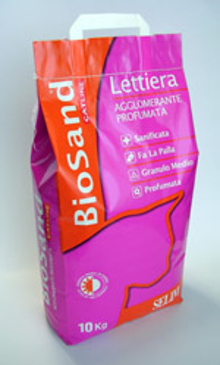 LETTIERA BIOSAND AGGLOMERANTE PROFUMATA Kg 10 (rosa)