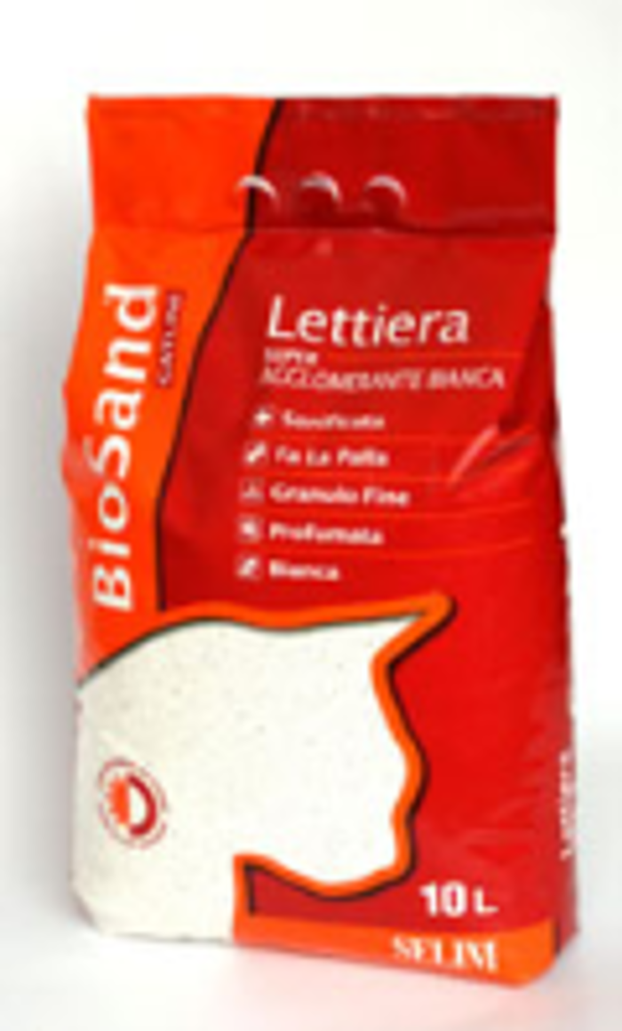 LETTIERA BIOSAND SUPER AGGLOMERANTE  BIANCA Lt 10