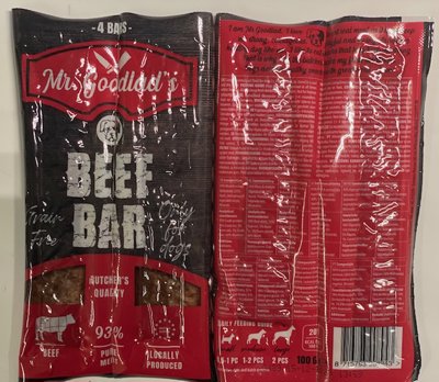 MR GOODLAD'S Beef Bar 4pz Gr 100 