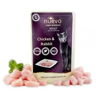 NUEVO SUPER PREMIUM GATTI ADULTI PATE' POLLO E CONIGLIO GR 85