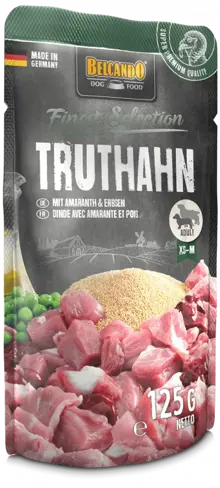 BELCANDO busta Tacchino Amaranto Piselli Gr 125