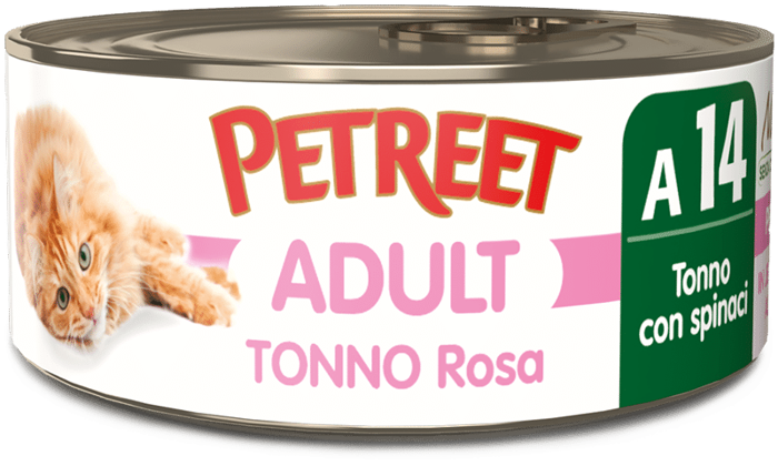 PETREET NATURA TONNO ROSA con  spinaci gr 70