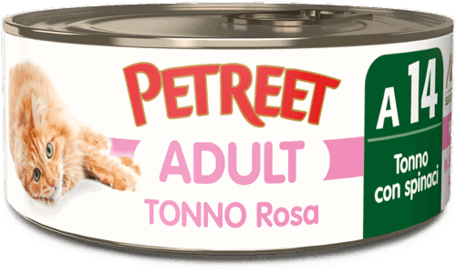 PETREET NATURA TONNO ROSA con  spinaci gr 70