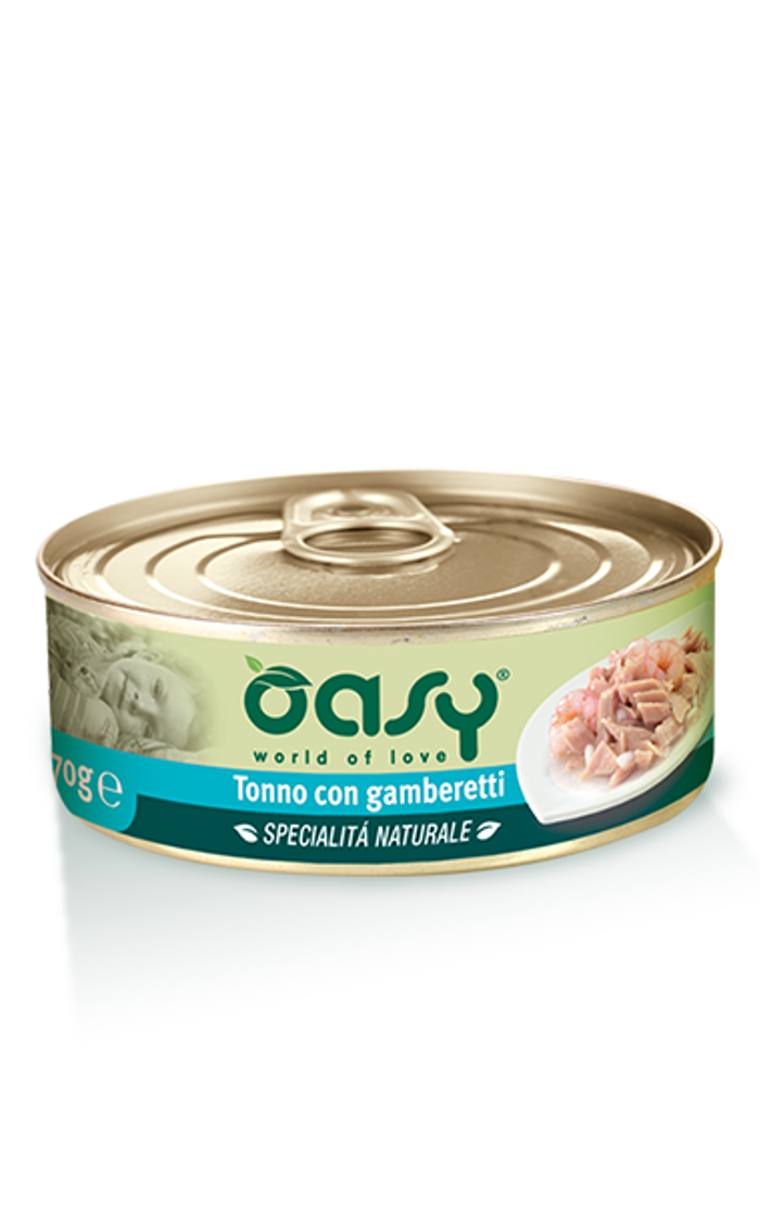 OASY Gatto UmidoTonno Gamberetti gr 150