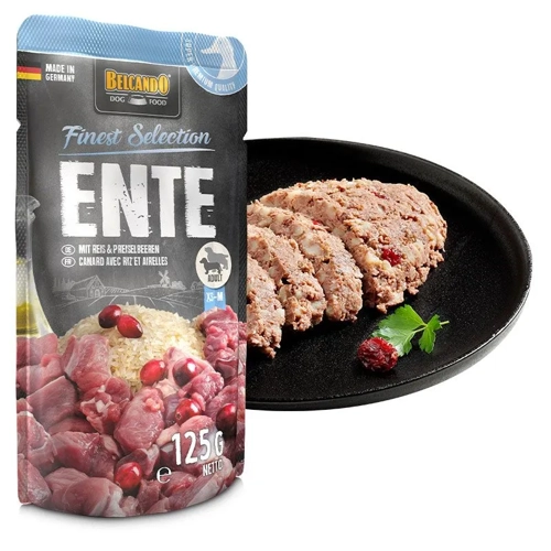 BELCANDO busta Anatra Riso Mirtilli  Gr 125 