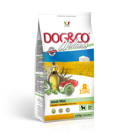 DOG&CO Wellness ADULT Mini Pollo & Riso Gr 800