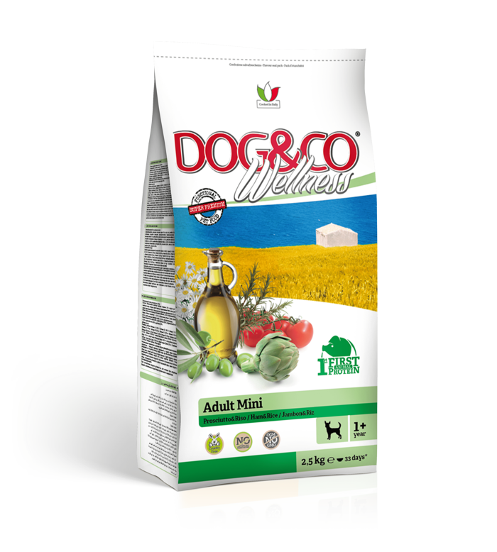 DOG&CO Wellness ADULT Mini Prosciutto & Riso Gr 800