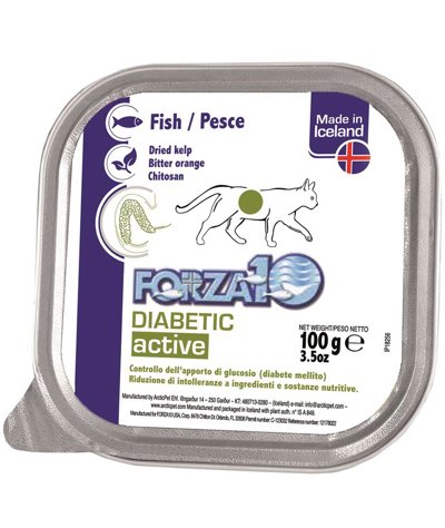 FORZA 10 ACTIWET Gatto Diabetic Pesce Gr 100