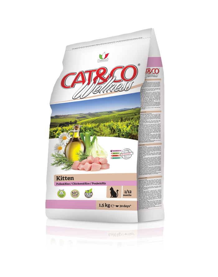 CAT&CO Wellness KITTEN Pollo e Riso Kg 1,5