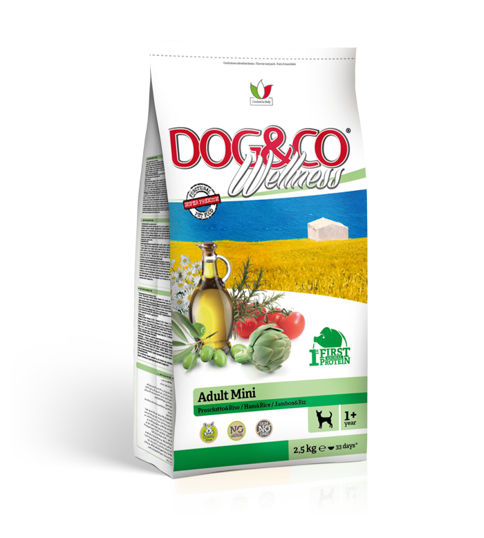 DOG&CO Wellness ADULT Mini Prosciutto & Riso Kg 2,5