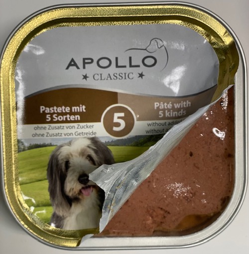  APOLLO per cani Patè 5 gusti Gr 300 