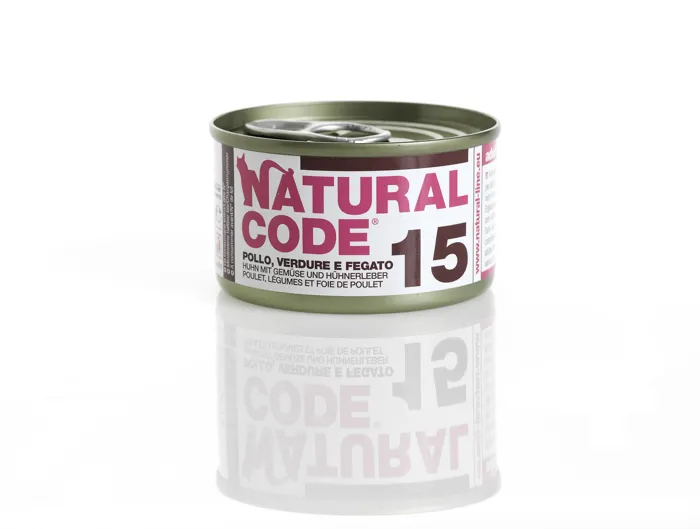 NATURAL CODE 15  Pollo Verdure e Fegato Gr 85