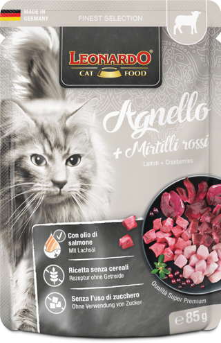 LEONARDO busta Agnello +  Mirtilli Rossi Gr 85