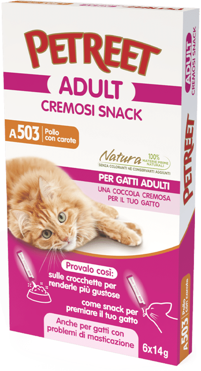 PETREET CREMOSI POLLO CAROTE gr 14