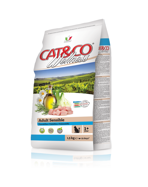 CAT&CO Wellness ADULT SENSIBLE Pesce e Riso Gr 400