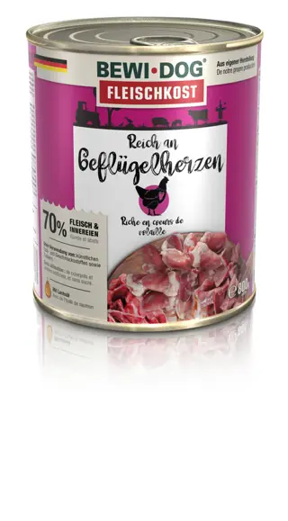 BEWI DOG ricco di Cuore di Pollo Gr 800
