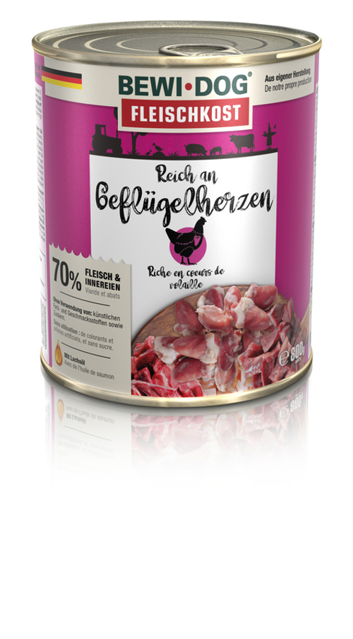 BEWI DOG ricco di Cuore di Pollo Gr 800