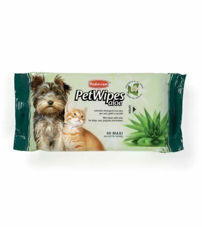 PET WIPES SALVIETTINE UMIDIFICATE  ALOE  24 PEZZI
