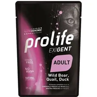 PROLIFE EXIGENT Gatti Cinghiale Quaglia Anatra Gr85