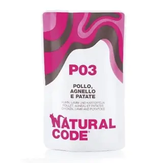 NATURAL CODE Pouch 03 Pollo Agnello Patate Gr 70