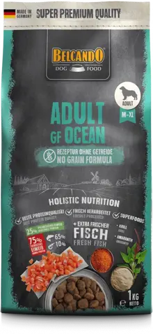 BELCANDO ADULT GRAIN FREE OCEAN Kg 1 (salmone fresco)