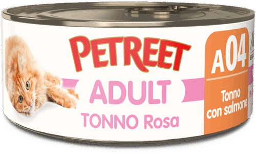 PETREET NATURA TONNO ROSA con Salmone gr 70