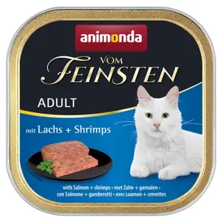 ANIMONDA VOM FEINSTEN GATTI ADULTI SALMONE E GAMBERETTI GR 100