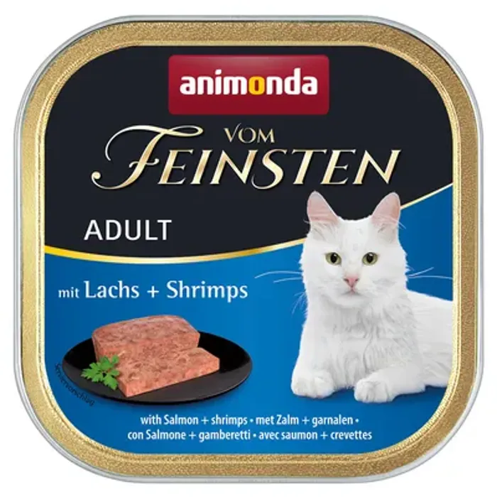 ANIMONDA VOM FEINSTEN GATTI ADULTI SALMONE E GAMBERETTI GR 100