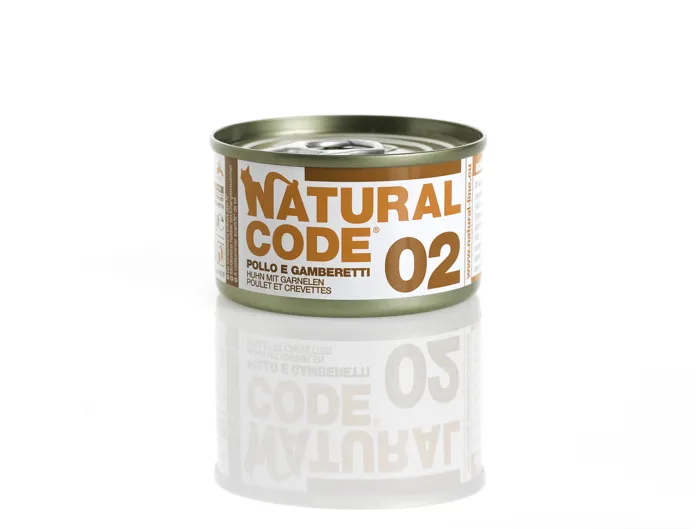 NATURAL CODE 02 Pollo Gamberetti gr 85