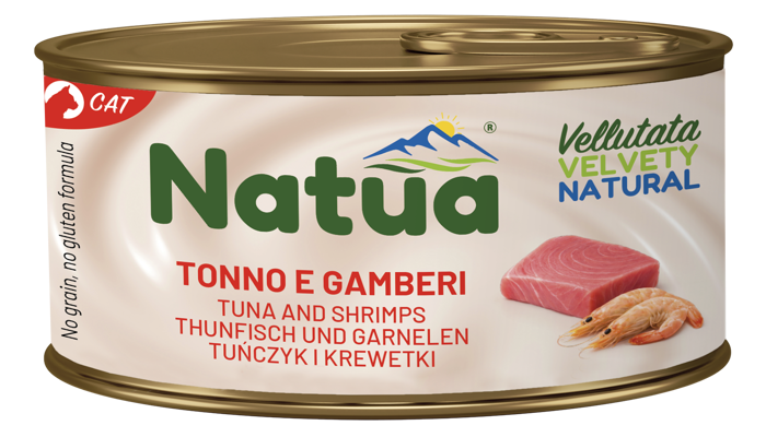  NATUA Cat VELLUTATE Tonno Gamberi Gr 85