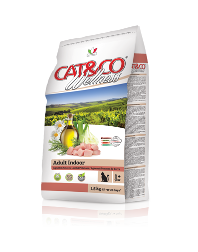 CAT&CO Wellness ADULT INDOOR Agnello e Patate Kg 1,5