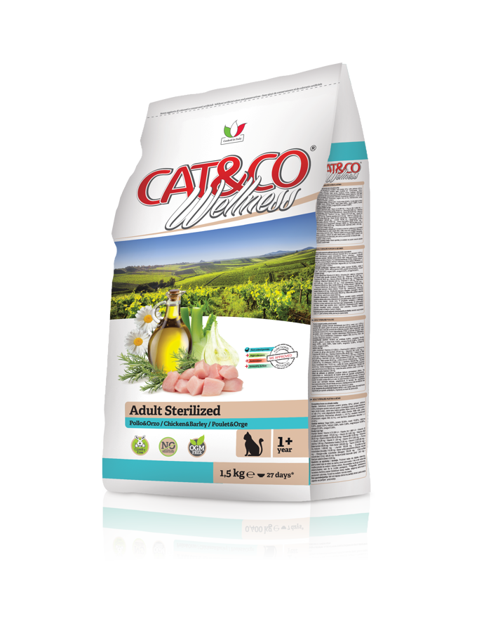 CAT&CO Wellness ADULT  STERILIZED Pollo e Orzo Gr 400