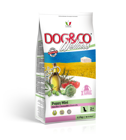 DOG&CO Wellness PUPPY Mini Pollo & Riso  Gr 800