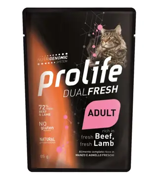 PROLIFE DUALFRESH Gatti Manzo Agnello Gr 85