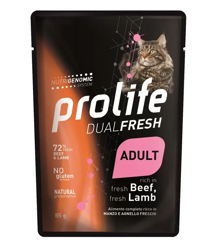 PROLIFE DUALFRESH Gatti Manzo Agnello Gr 85