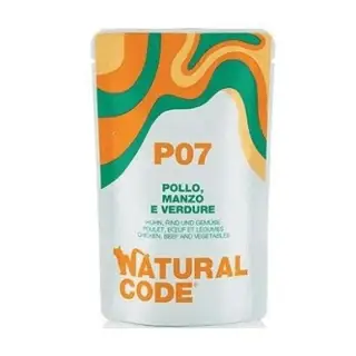 NATURAL CODE Pouch 07 Pollo Manzo Verdure Gr 70