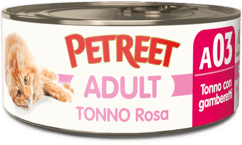 PETREET NATURA  TONNO ROSA Gamberetti  gr 70