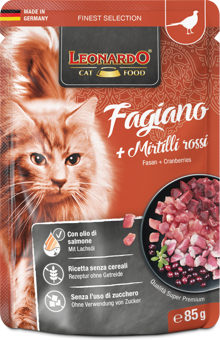 LEONARDO busta Fagiano + Mirtilli  gr 85