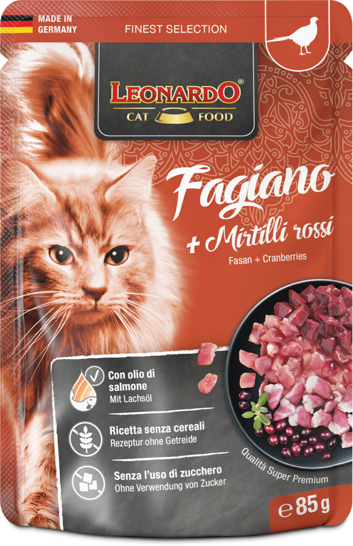 LEONARDO busta Fagiano + Mirtilli  gr 85