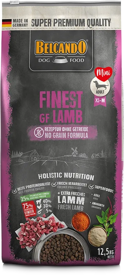 BELCANDO FINEST GRAIN FREE AGNELLO Kg 12,5
