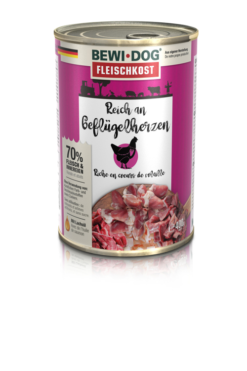 BEWI DOG ricco di Cuore di Pollo Gr 400