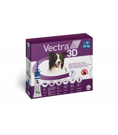 VECTRA 3D CANI Kg 10-25 3 pipette